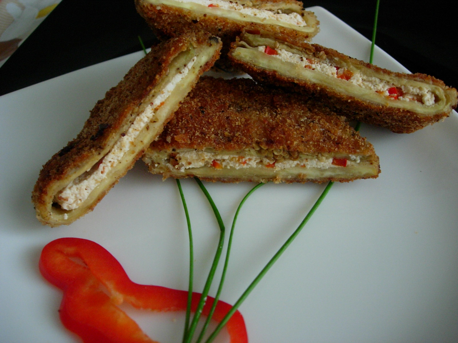 Pane-uri de vinete cu urda