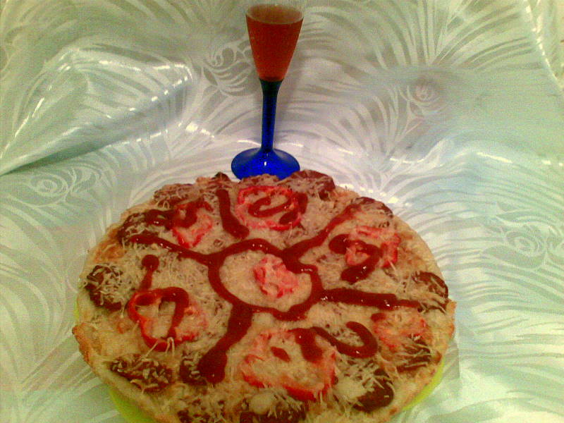 Pizza cu cascaval de oaie