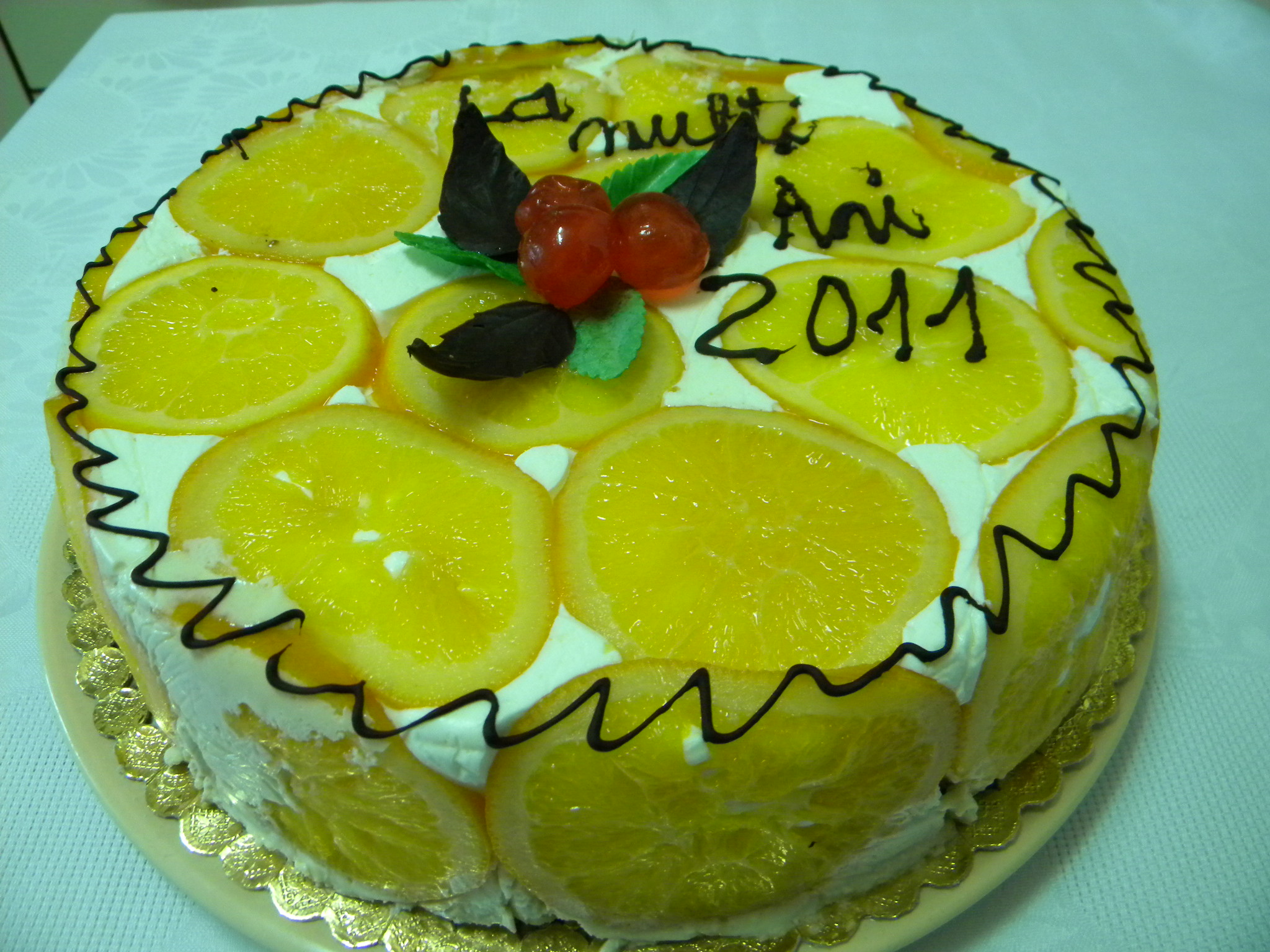 Tort pentru anul nou cu portocale glazurate