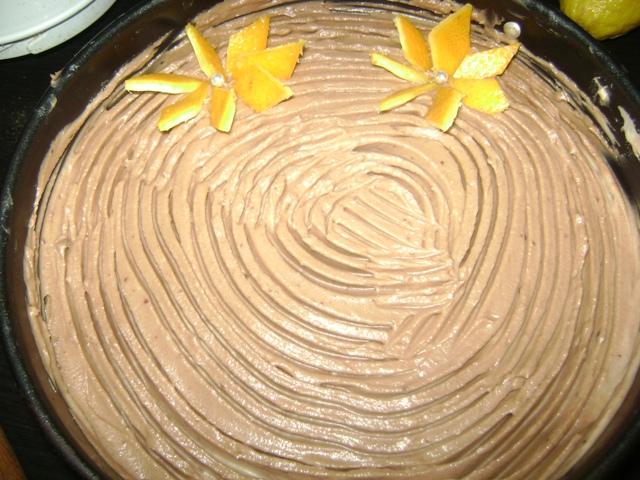 Cheesecake de ciocolata cu portocale