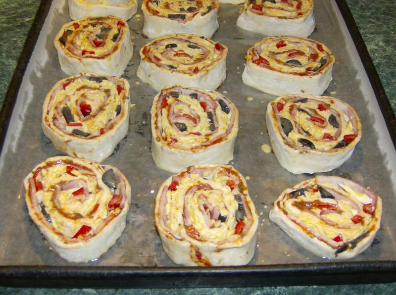 Mini pizza rulata