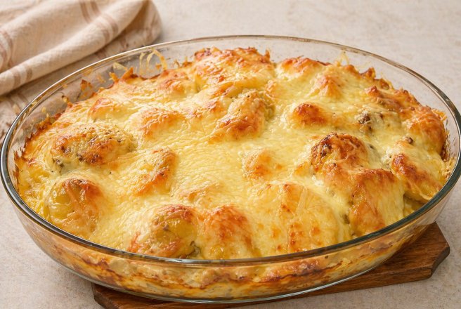Garnitura cartofi gratinati