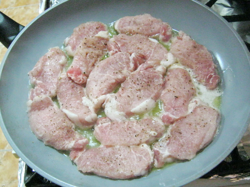 Cotlet de porc in sos de rodii