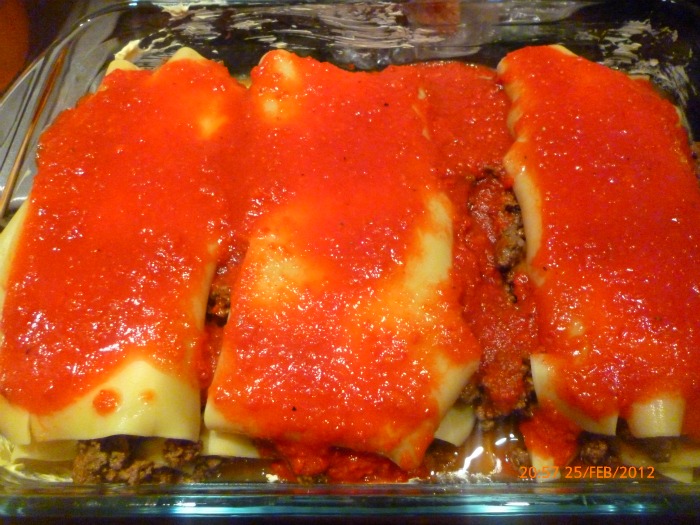 Lasagna cu carne de vita