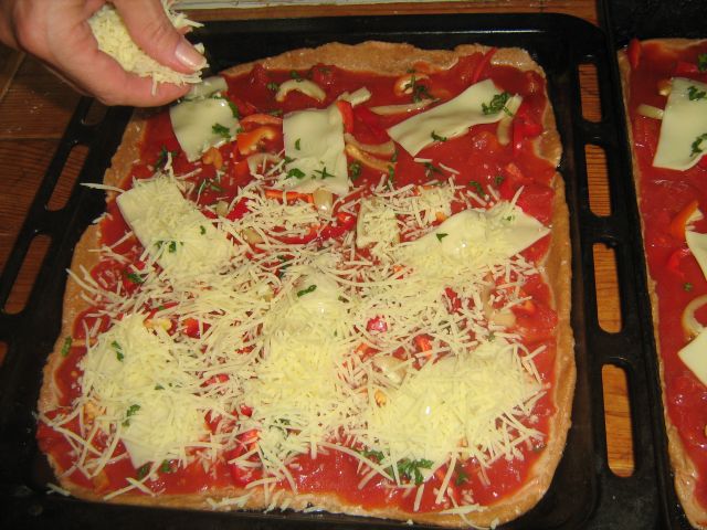 Pizza ovo -lacto-vegetariana