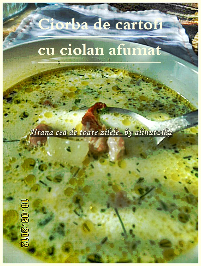 Ciorba de cartofi cu ciolan afumat