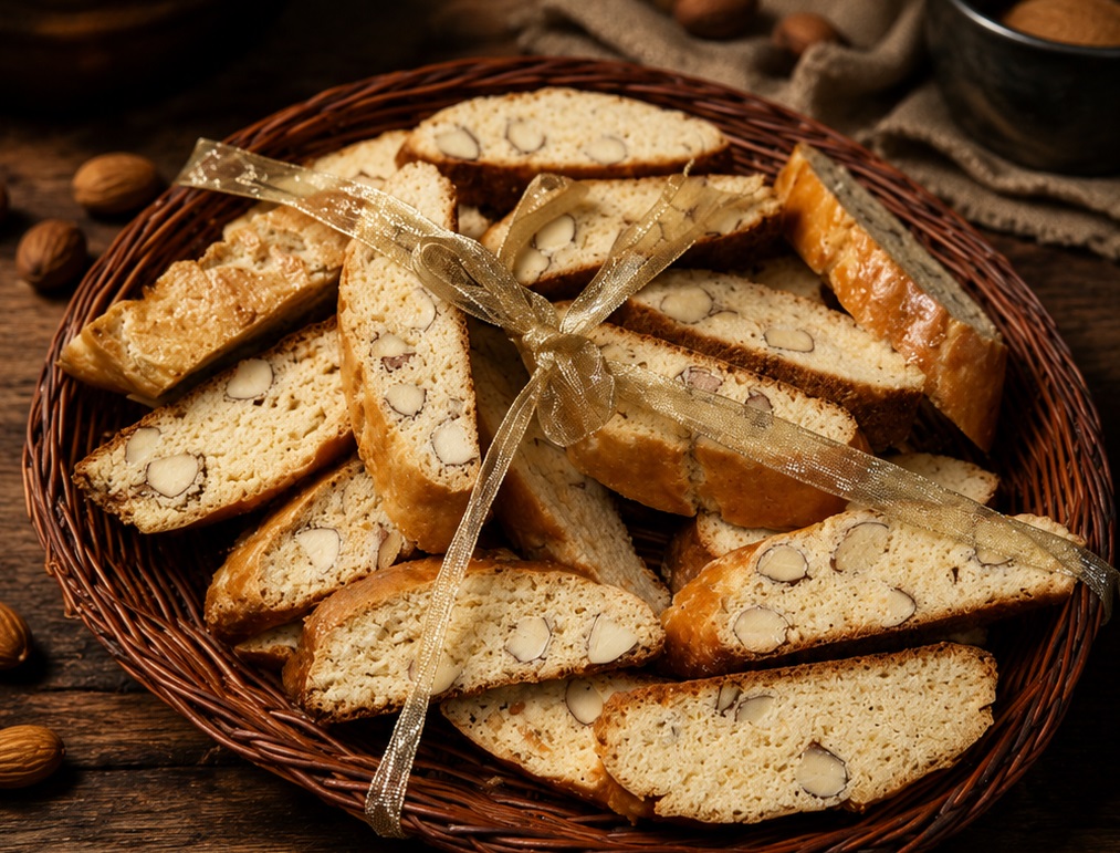 Cantuccini (biscuiti italieni) cu migdale