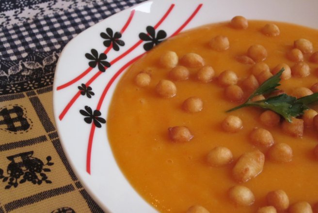 Supa crema de legume cu perle aurii