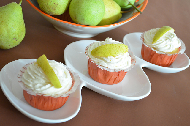 Coconut Pear Cupcakes