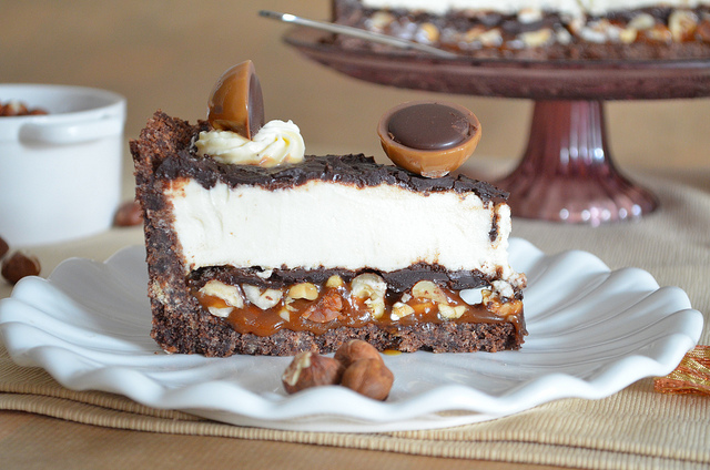 Triple Chocolate Toffifee Cheesecake