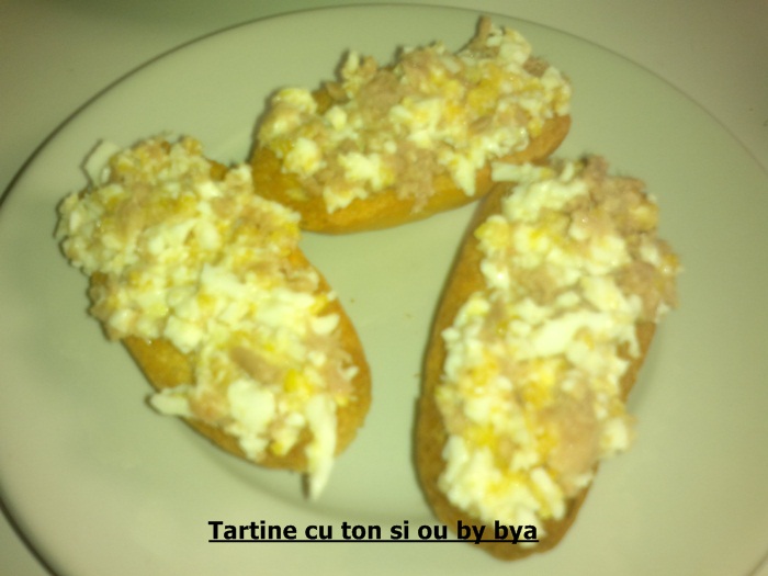 Tartine cu ton si ou