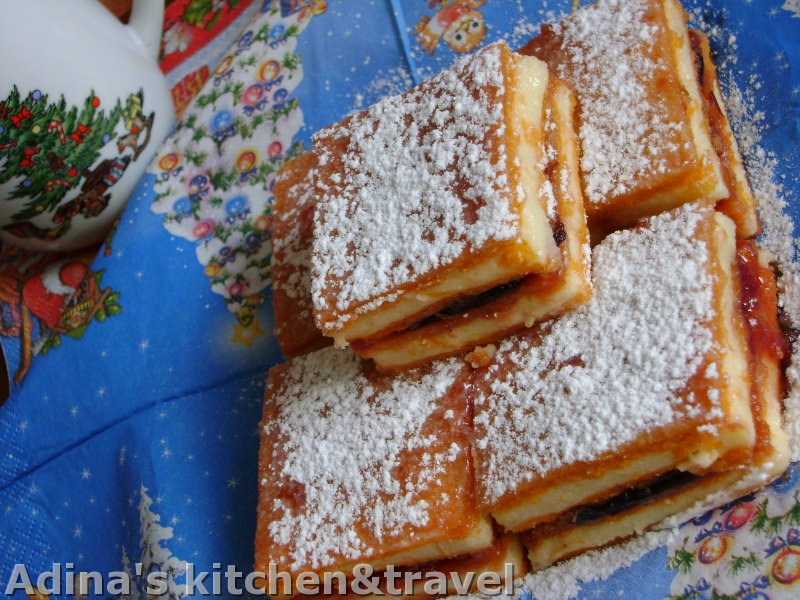 Prajitura cu suc de rosii si crema de portocala