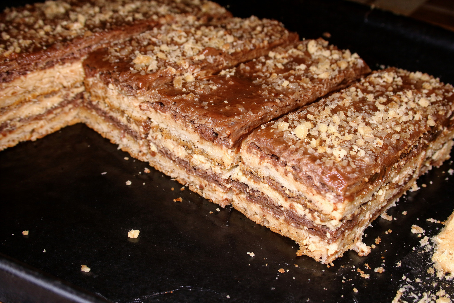 Prajitura cu nuca si crema Inka