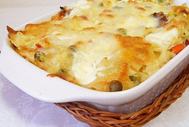 Lasagne cu paste,ciuperci si legume