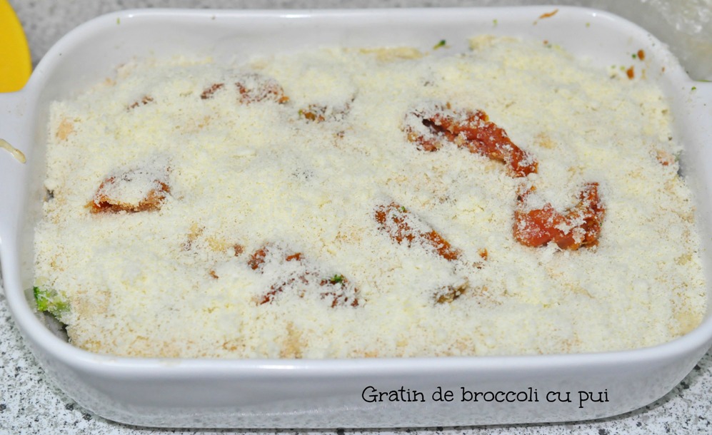 Gratin de broccoli cu pui