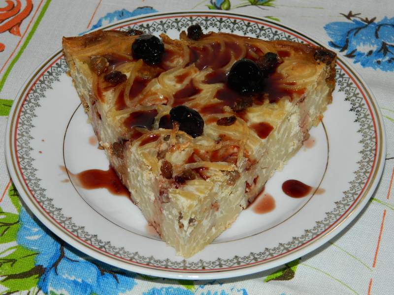 Budinca dulce de spaghete