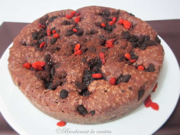 Brownie cu goji si capsune