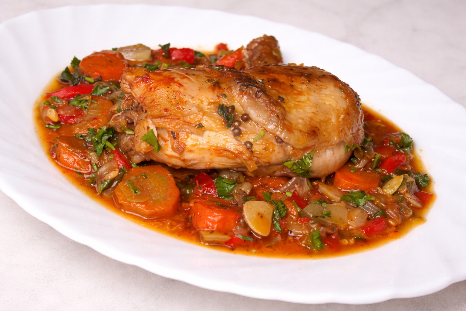 Pulpe cu legume si coriandru