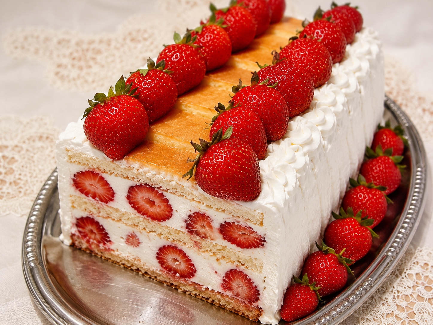 Desert tort cu capsuni
