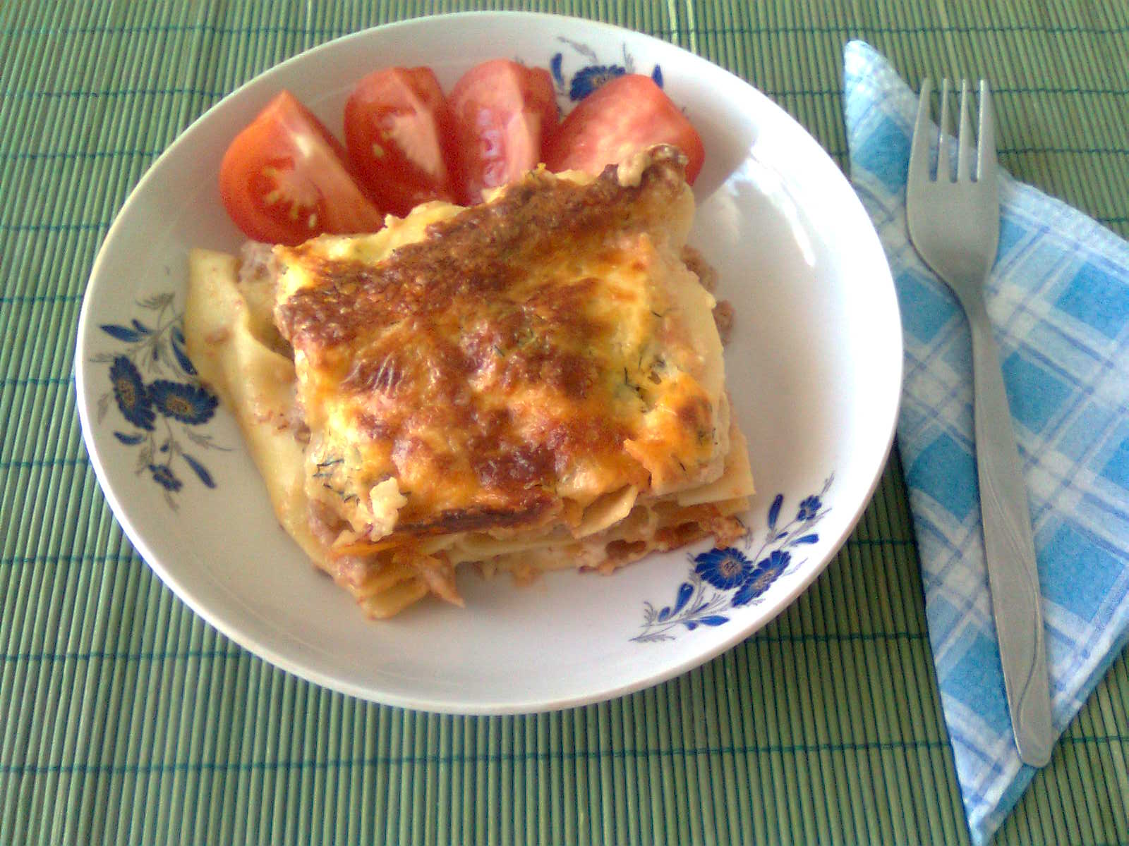 Lasagna cu carne de porc