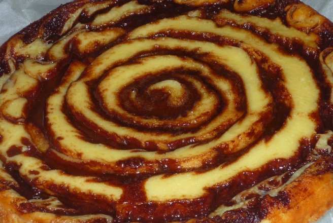 Cheesecake spiralat cu ciocolata