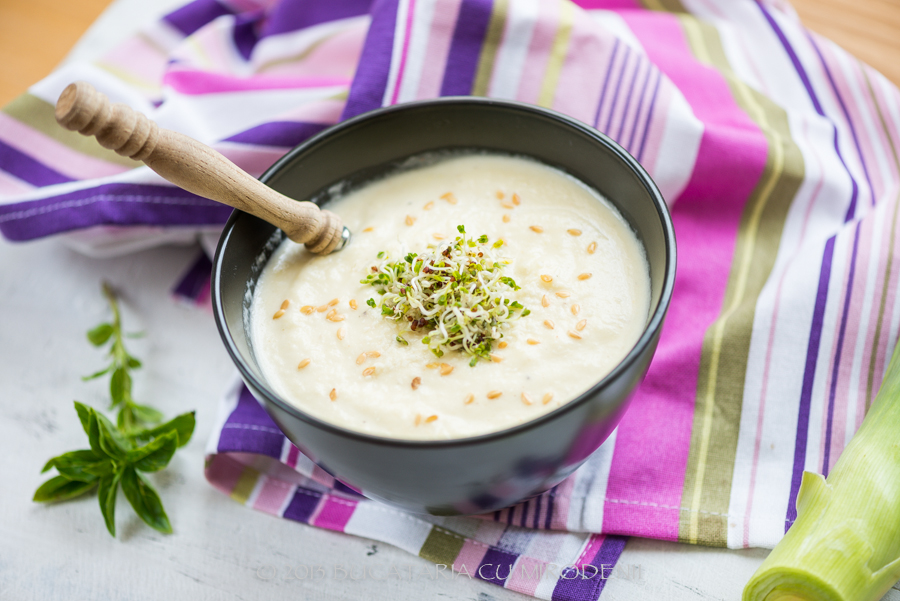 Supa crema de praz cu parmezan