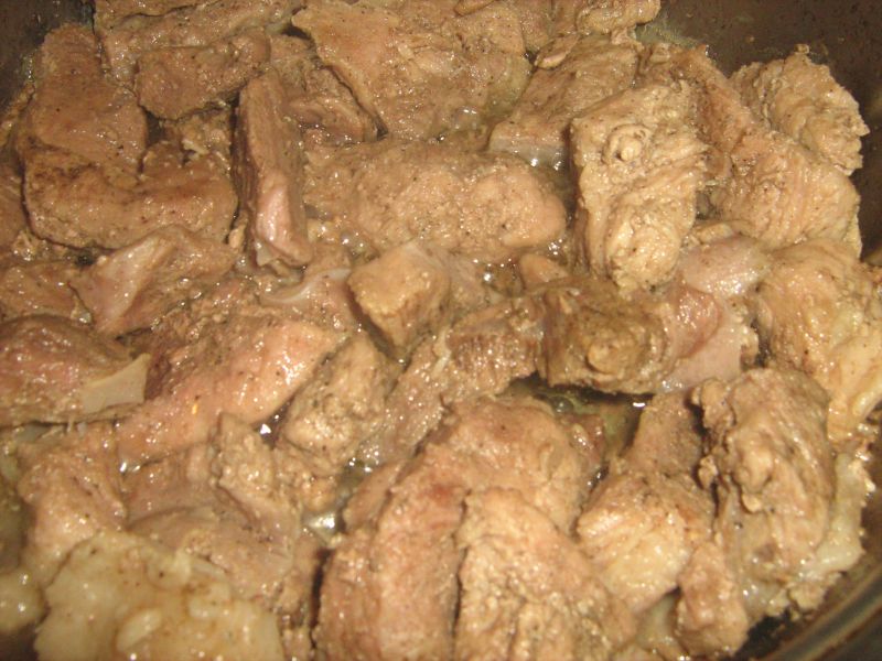 Carne de porc cu  pilaf de orez