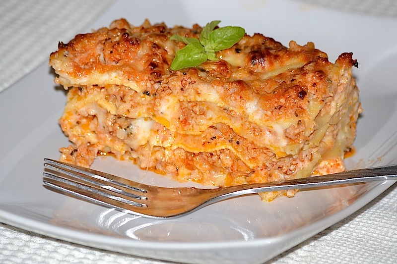 Lasagna cu carne de curcan