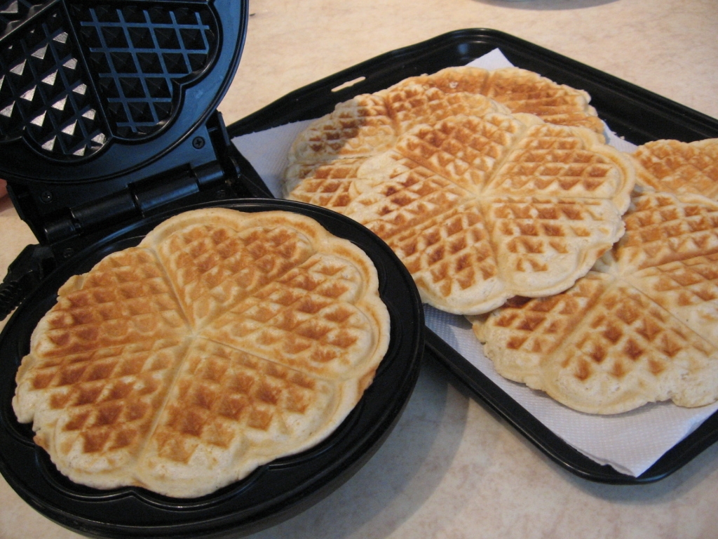 Biscuiti cu vanilie si scortisoara, la aparatul de goffre