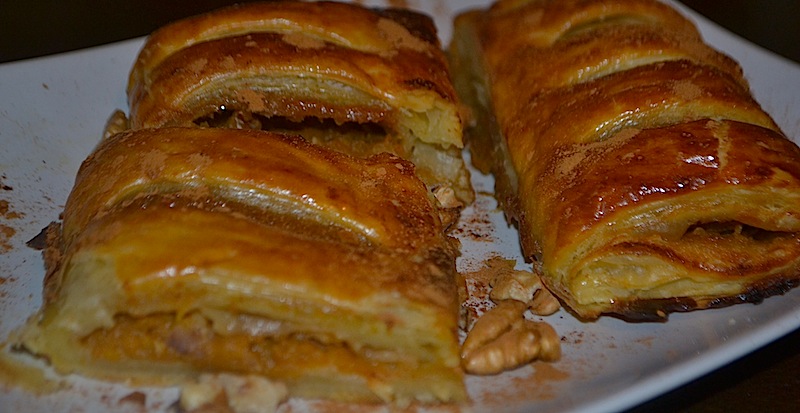 Strudel cu dovleac si nuci