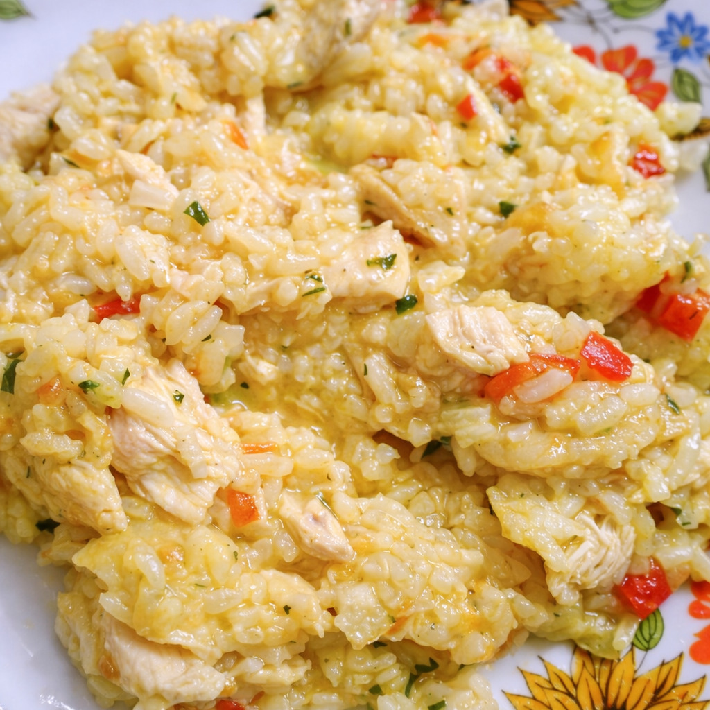 Pilaf de orez cu pui si ciuperci reteta simpla si delicioasa