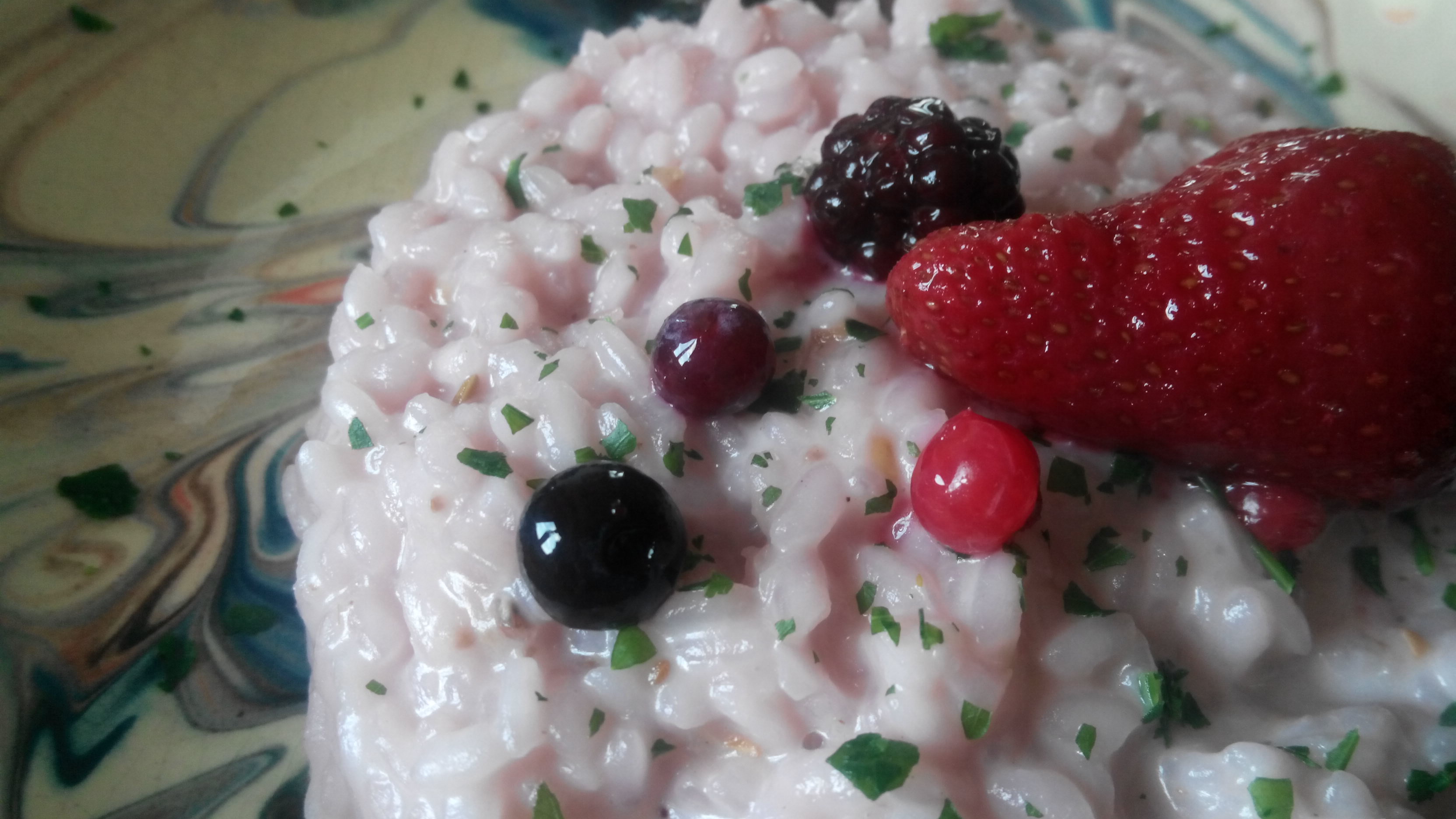 Risotto cu fructe de padure