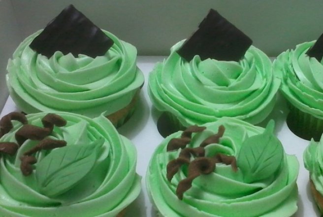 Cupcakes de ciocolata si menta