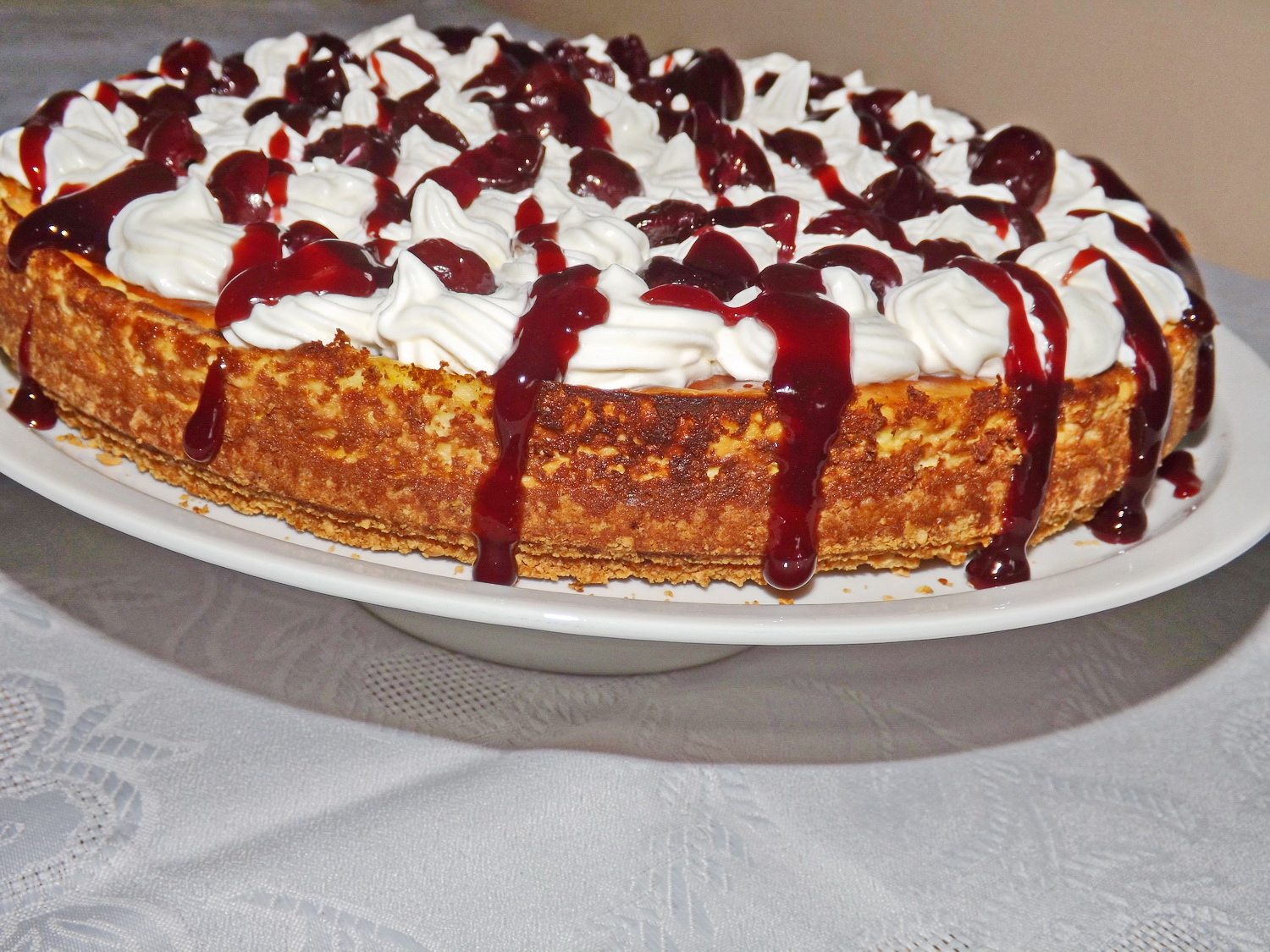 Desert cheesecake cu cirese