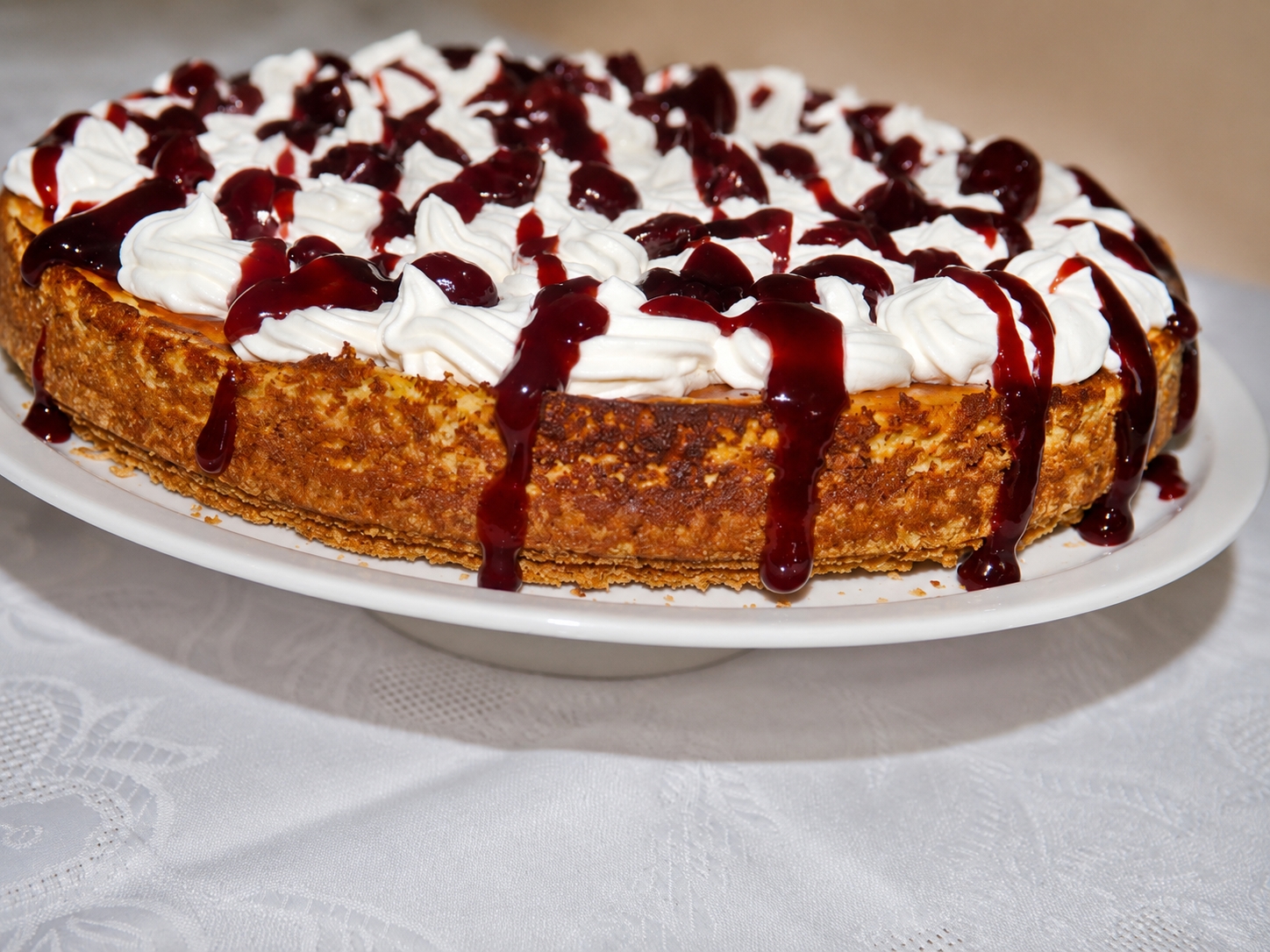 Desert cheesecake cu cirese