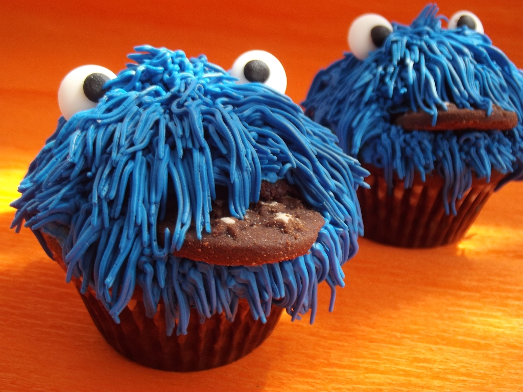 Cookie Monster Cupcakes