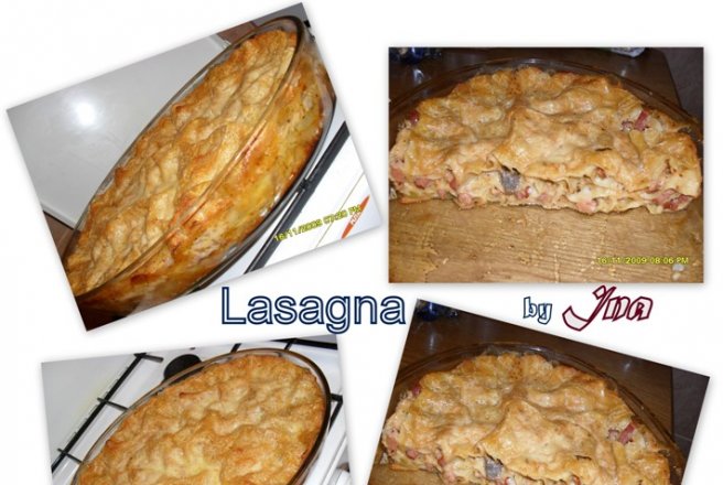 Lasagna cu suc de rosii