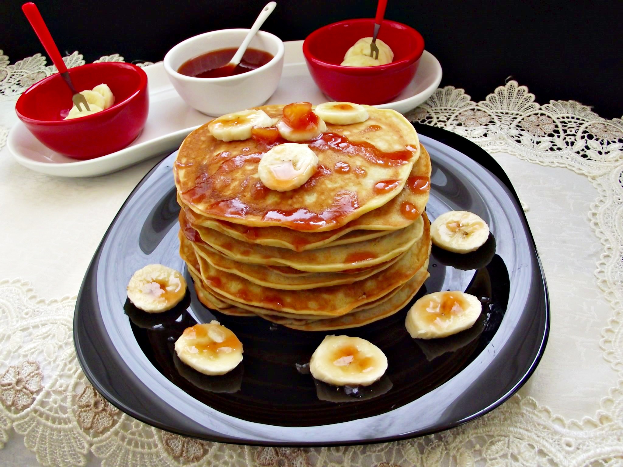 Pancakes cu banane