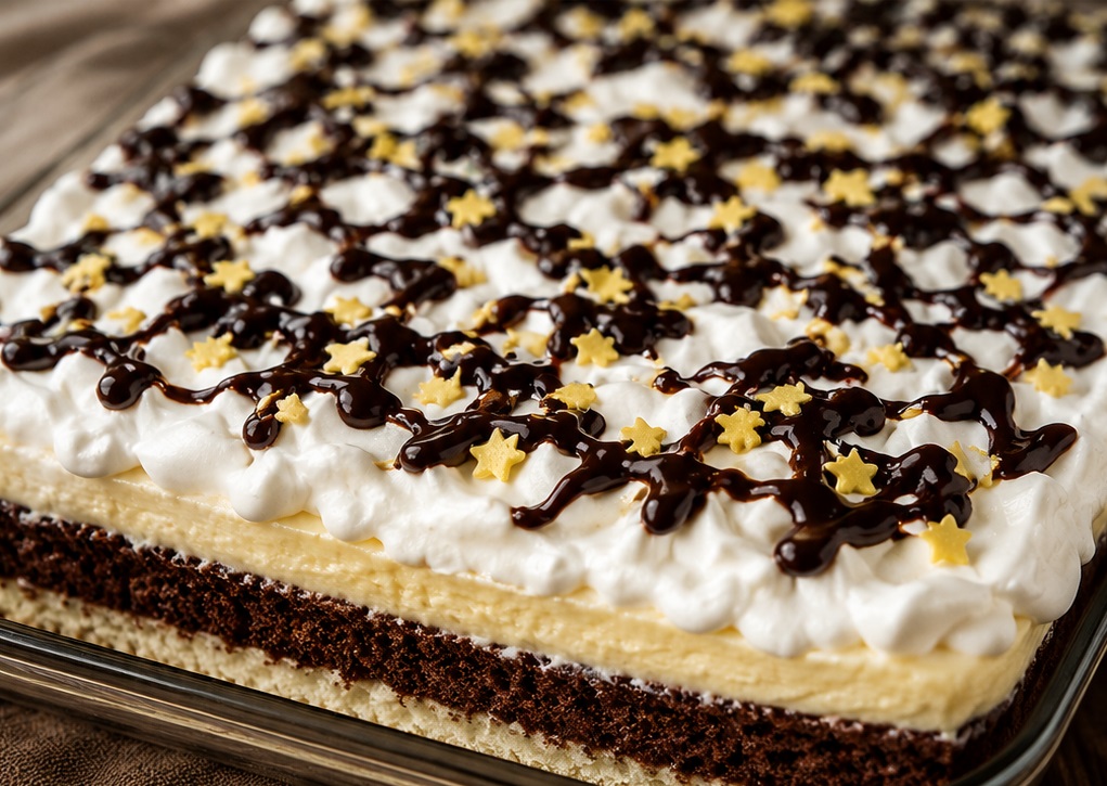 Desert prajitura fina cu nuca de cocos si crema de vanilie