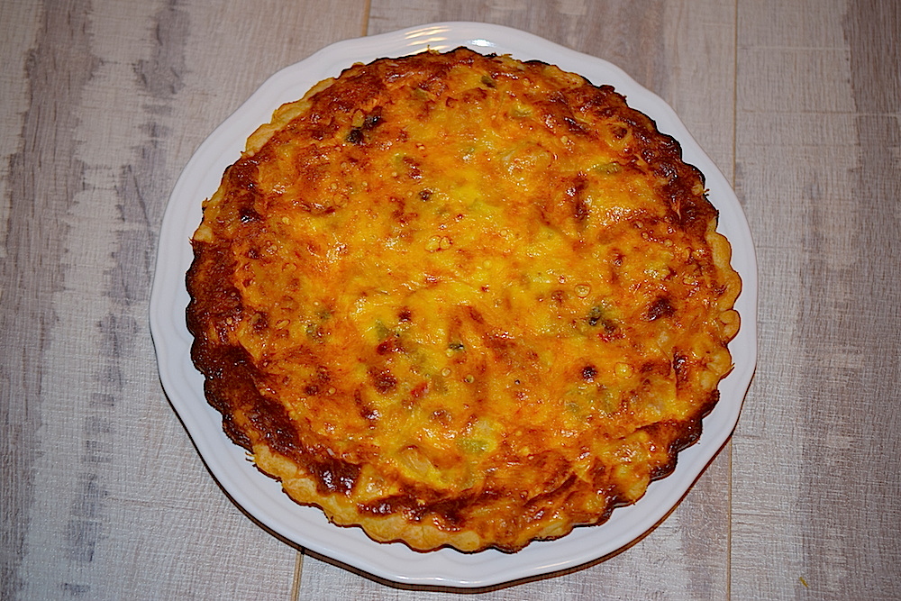 Quiche cu pui si legume