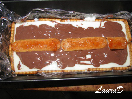 Prajitura din pudding cu biscuiti