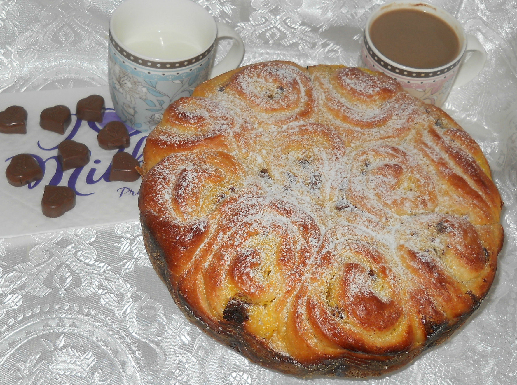 Brioche cu crema de patiserie