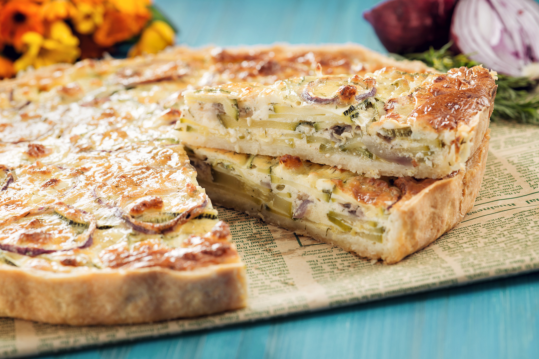 Quiche cu dovlecei