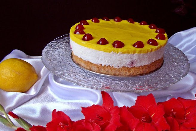 Cheesecake cu jeleu din lemon curd-reţeta cu numărul 600 şi o dublă aniversare