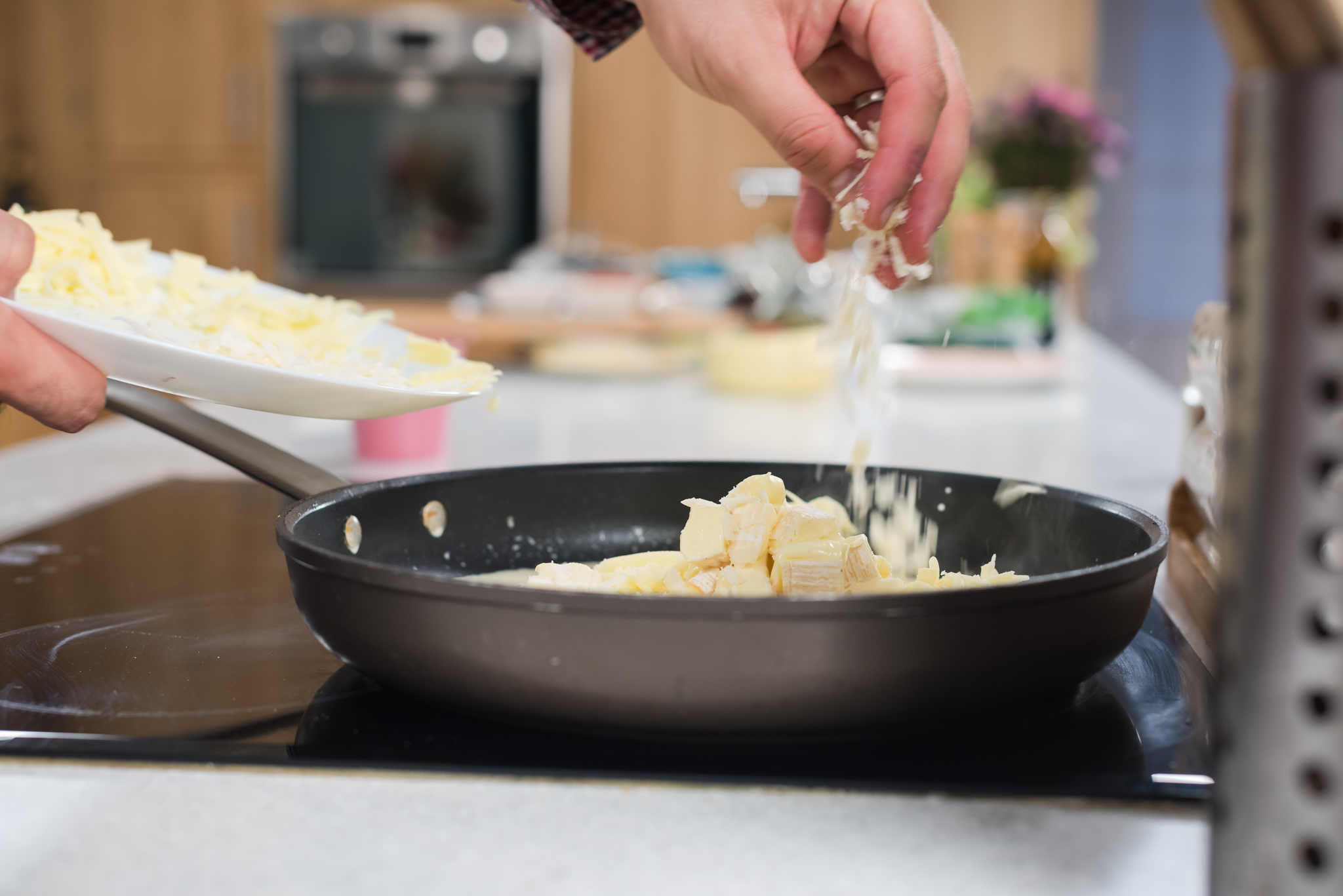 Tagliatelle con spinaci e quattro formaggi - Delaco