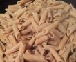 Penne "carbonara" cu pastrav afumat si dovlecel-9