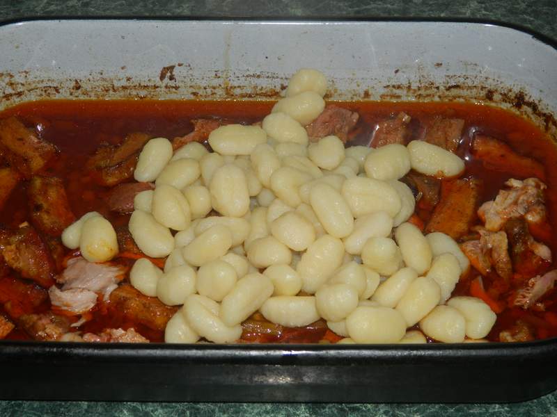 Gnocchi cu friptura de miel