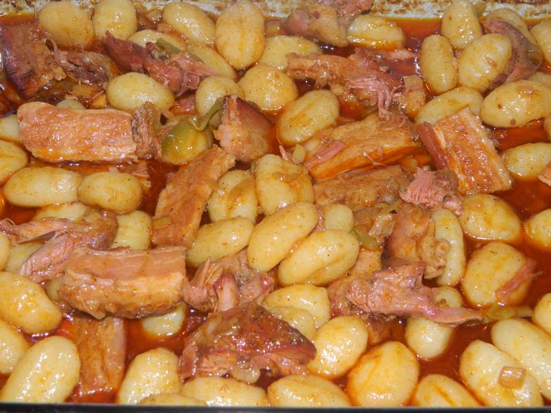 Gnocchi cu friptura de miel