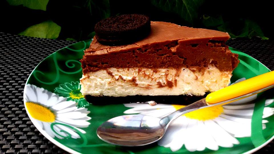 Cheesecake cu mousse de ciocolata (fara coacere)