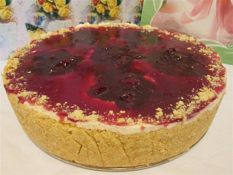 Cheesecake cu visine (fara coacere)